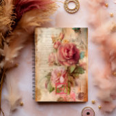 Elegant  Romantisch Roze Bloemen Notitieboek