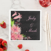 Elegant Romantisch Roze Bloemen Papier Servetten (Insitu)