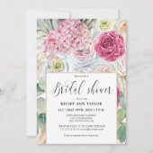 Elegant Romantisch Roze Bloemen Vrijgezellenfeest Kaart (Voorkant)