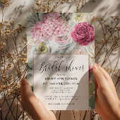 Elegant Romantisch Roze Bloemen Vrijgezellenfeest Kaart