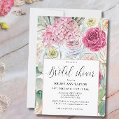 Elegant Romantisch Roze Bloemen Vrijgezellenfeest Kaart