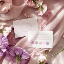 Elegant Romantisch Roze Paarse Kleurenpalet Informatiekaartje