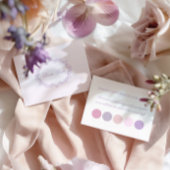 Elegant  Romantisch Roze Paarse Kleurenpalet Informatiekaartje