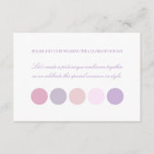 Elegant Romantisch Roze Paarse Kleurenpalet Informatiekaartje (Voorkant)