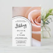 Elegant romantisch roze roze roze roze bloem Weduw Kaart (Staand voorkant)