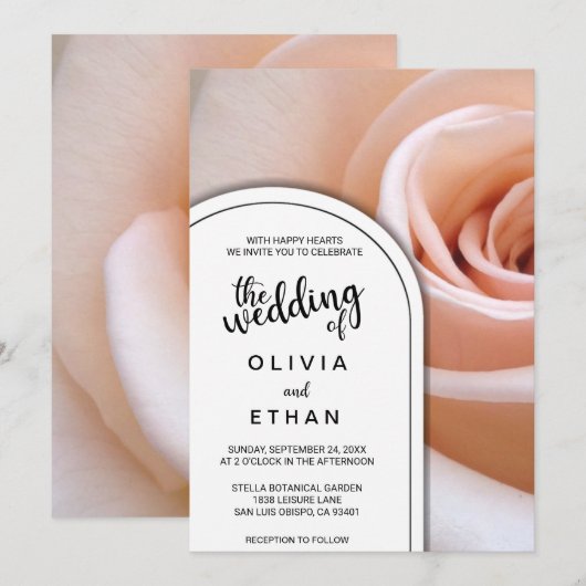 Elegant romantisch roze roze roze roze bloem Weduw Kaart (Voorkant / Achterkant)