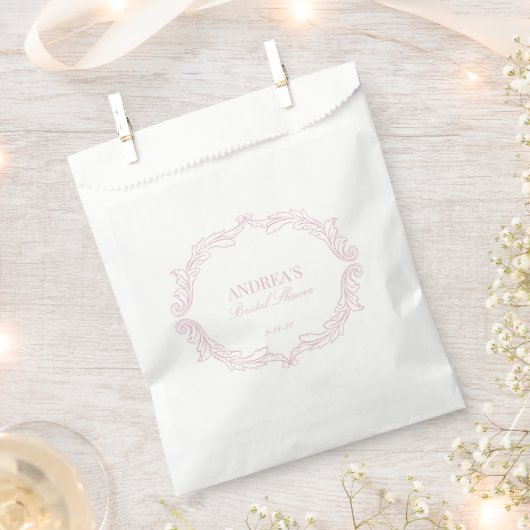 Elegant  Romantisch Roze Vrijgezellenfeest Bedankzakje (Geknipt)