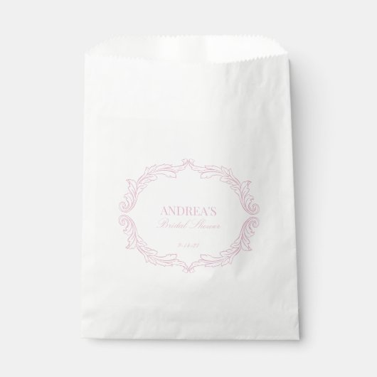 Elegant  Romantisch Roze Vrijgezellenfeest Bedankzakje (Voorkant)