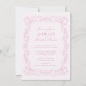 Elegant  Romantisch Roze Vrijgezellenfeest Kaart (Voorkant)