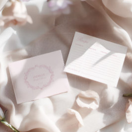 Elegant Romantisch Roze Vrijgezellenfeest Recept K Informatiekaartje