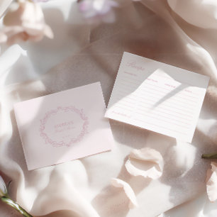 Elegant Romantisch Roze Vrijgezellenfeest Recept K Informatiekaartje