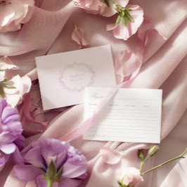 Elegant Romantisch Roze Vrijgezellenfeest Recept K Informatiekaartje