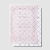 Elegant  Romantisch Roze Vrijgezellenfeest Vellum Uitnodigingen (Offset (Uitnodiging))