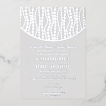 Elegant Romantisch Schrift Grijs Parels Trouwen Zi