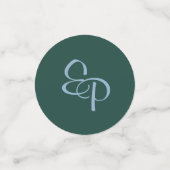 Elegant romantisch script leisteen & bos Confetti (Kleine voorkant)