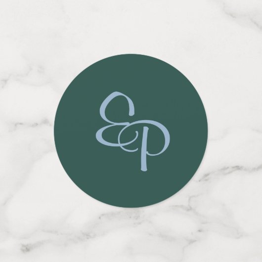 Elegant romantisch script leisteen & bos Confetti (Kleine voorkant)