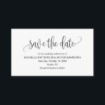 Elegant Romantisch Script, Zwart, Bewaar de datum Informatiekaartje<br><div class="desc">Dit is het Modern Elegant Romantisch script,  Black Script,  Wedding save the date Kaart. U kunt de kleuren van het lettertype wijzigen en uw huwelijksdetails toevoegen in het bijpassende lettertype / belettering. #TeeshaDerrick</div>