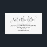 Elegant Romantisch Script, Zwart, Bewaar de datum Informatiekaartje<br><div class="desc">Dit is het Modern Elegant Romantisch script,  Black Script,  Wedding save the date Kaart. U kunt de kleuren van het lettertype wijzigen en uw huwelijksdetails toevoegen in het bijpassende lettertype / belettering. #TeeshaDerrick</div>