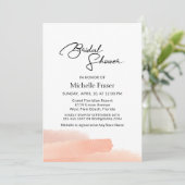 Elegant romantisch simpel roze Vrijgezellenfeest Kaart (Staand voorkant)