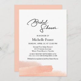 Elegant romantisch simpel roze Vrijgezellenfeest Kaart