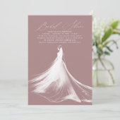 Elegant romantisch stoffig Roos Vrijgezellenfeest Kaart (Staand voorkant)