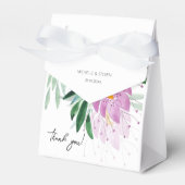 Elegant Romantisch Violet Paarse Bloemen Waterverf Bedankdoosjes (Voorkant Zijde)