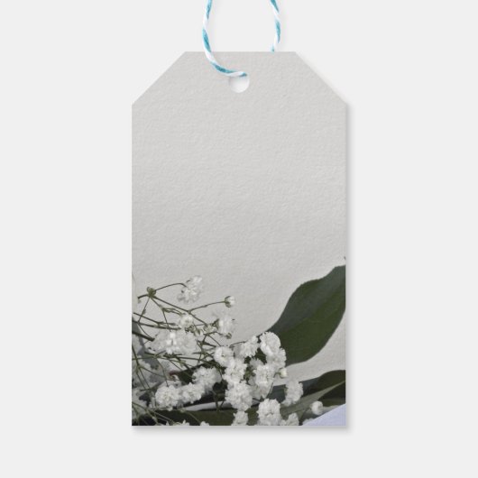 Elegant & Romantisch Witte Roos Personaliseren Cadeaulabel (Achterkant)