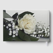 Elegant & Romantisch Witte Roos Personaliseren Gastenboek (Achterkant)