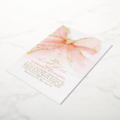 Elegant Romantisch Zacht Roze Boog Vrijgezellenfee Folie Uitnodiging (Gedraaid)