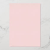 Elegant Romantisch Zacht Roze Boog Vrijgezellenfee Folie Uitnodiging (Achterkant)