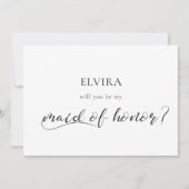 Elegant romantisch zal je mijn bruidsmeisje kaart  (Voorkant)