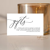 Elegant Romantisch, Zwart script, Een notitie over Informatiekaartje