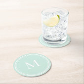 Elegant Rond Cirkel Monogram Ronde Kartonnen Onderzetter (Insitu)