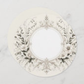 Elegant rond Lijst Kaart (Voorkant / Achterkant)