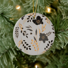 Elegant rond ornament met zwart en goud