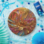 Elegant rond papier Bord ontwerp (Feest)