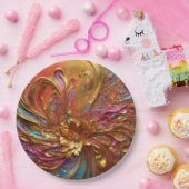 Elegant rond papier Bord ontwerp (Feest)