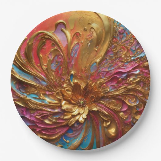 Elegant rond papier Bord ontwerp (Voorkant)