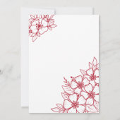 Elegant rood 50ste verjaardagsfeest kaart (Achterkant)