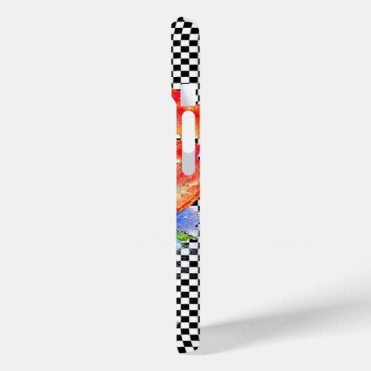 Elegant rood abstract bloemenschilderij waterverf Case-Mate iPhone case (Achterkant / Links)