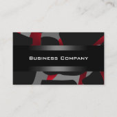 Elegant rood Abstract zwart Visitekaartje bedrijf (Voorkant)
