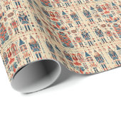 Elegant Rood & Blauw Notenkraker Wonderland Cadeaupapier (Rol Hoek)