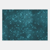 Elegant rood blauw zangerkerst inpakpapier vel (Voorkant 3)