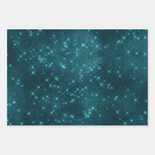 Elegant rood blauw zangerkerst inpakpapier vel (Voorkant 3)