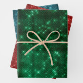 Elegant rood blauw zangerkerst inpakpapier vel (In situ)