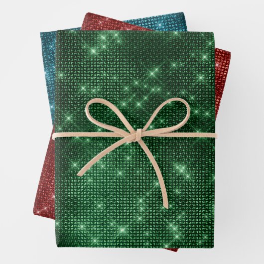 Elegant rood blauw zangerkerst inpakpapier vel (In situ)