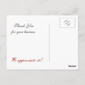 elegant rood bloeiend bedrijf Dankuwel Kaarten (Achterkant)