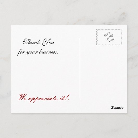 elegant rood bloeiend bedrijf Dankuwel Kaarten (Achterkant)