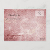 elegant rood bloeiend bedrijf Dankuwel Kaarten (Achterkant)