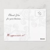 elegant rood bloeiend bedrijf Dankuwel Kaarten (Achterkant)